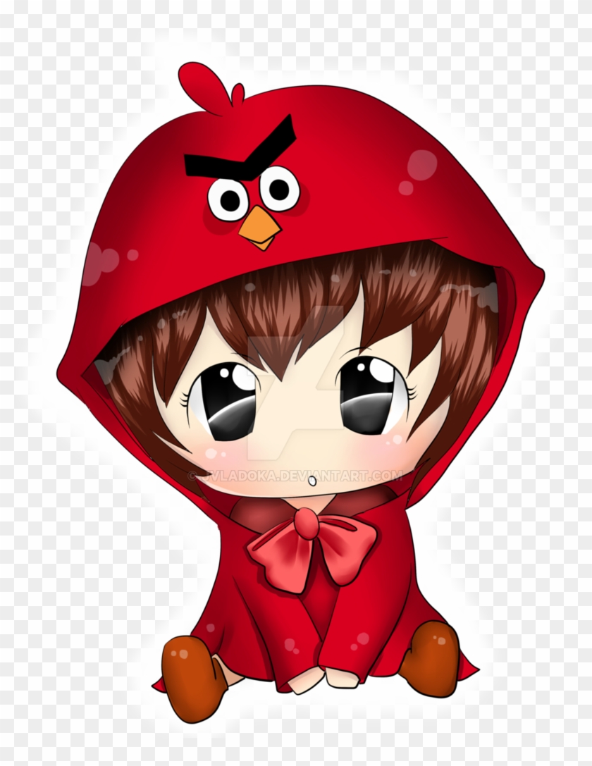 Chibi Red Riding Angry Bird By Jvladoka - Cute Anime Chibi In Red #755956