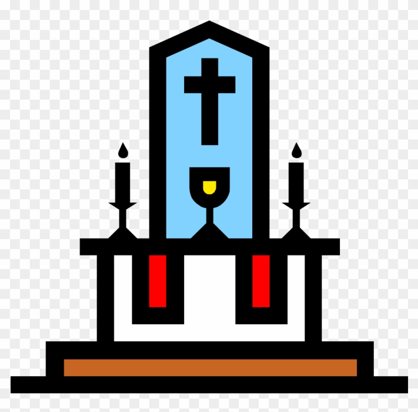 Altar In The Catholic Church Altar Server Clip Art - Altar Clipart #756055