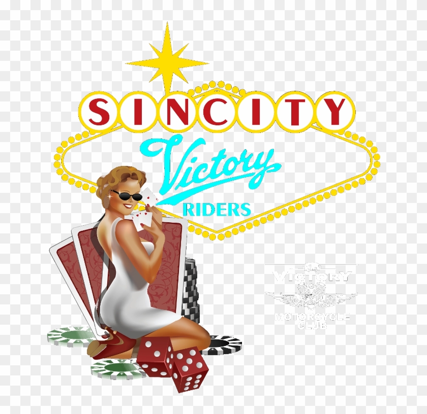The Sin City Victory Riders Logo Was A Collaborative - Cybersavs Wall Art Decoration Car Die Cut Notebook #756224