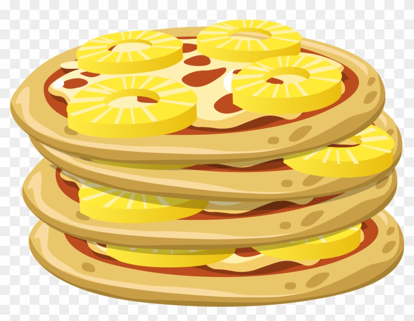 Upside Down Clipart Pizza - Hawaiian Pizza Clip Art #756630