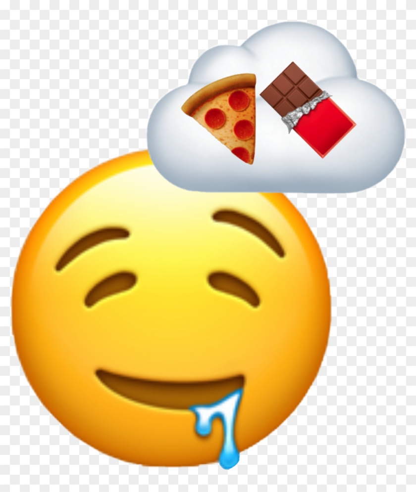 Emoji Drool Droolemoji Food Foodemoji Thinking Pizza - Drooling Emoji #756639