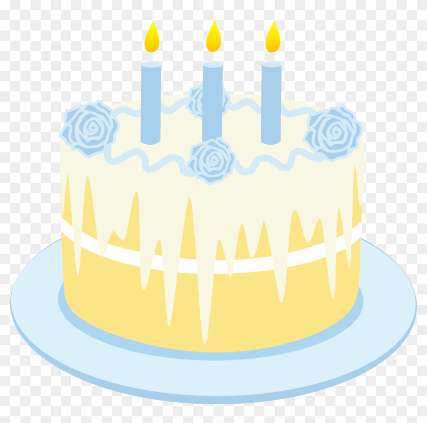 Free Clipart Birthday Cake With Candles - Vanilla Cake Clip Art #756838