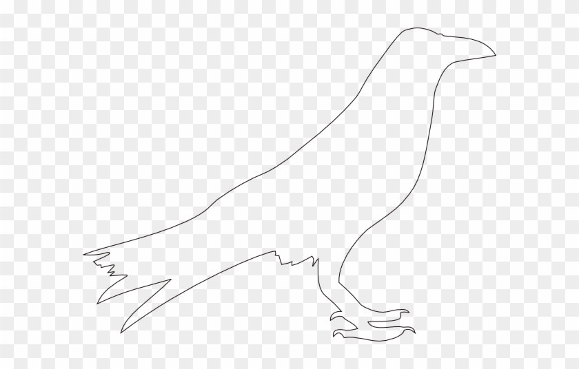 Crow Outline Clipart #756891
