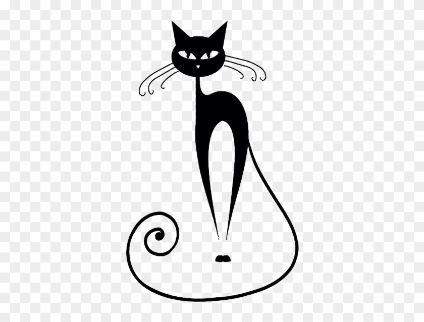 Black Cat Silhouette Clip Art - Black Cat Shower Curtain #756895