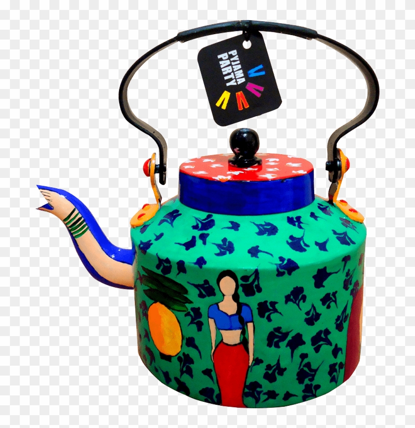 <p>pyjama Party's Range Of Colourful Hand-painted Kettles - Folk Art #756925