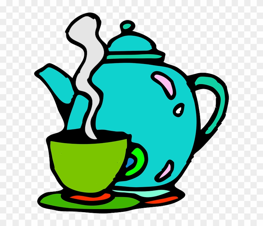 Tea Pot And Cup Clipart - Tea Cup Clip Art #756935