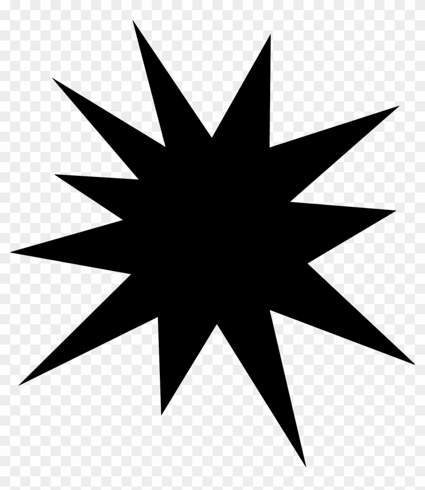 Starbursts Clipart - Black 8 Pointed Star #756972