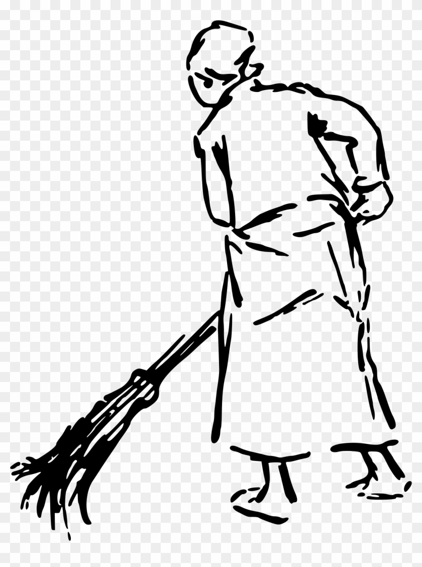 Clipart - Woman Sweeping Clipart #757174
