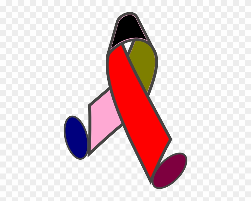 Color Ribbon Walking Clip Art Vector Online Royalty - Clip Art #757642