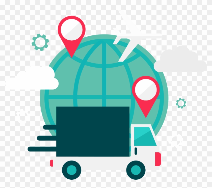 Logistics Clip Art - Delivery Truck Cartoon Png #757673