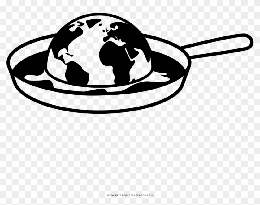 Global Warming Coloring Page - World Map #757691