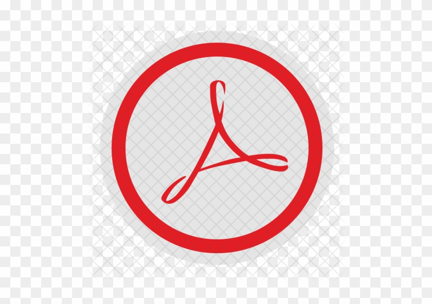Round, Adobe, Acrobat, Red, Label, Sign Icon - Adobe Acrobat Icon Png #757781