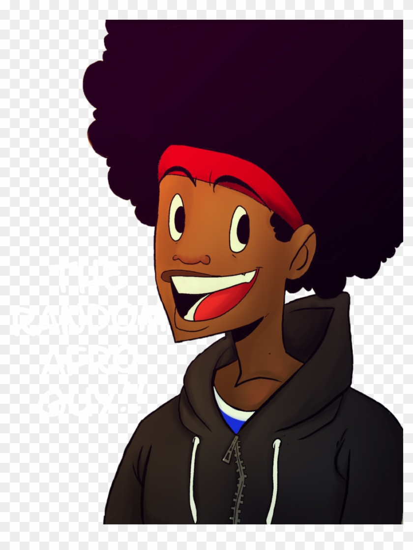 The Random Afro Guy - Black Boy With Afro Cartoon #757818