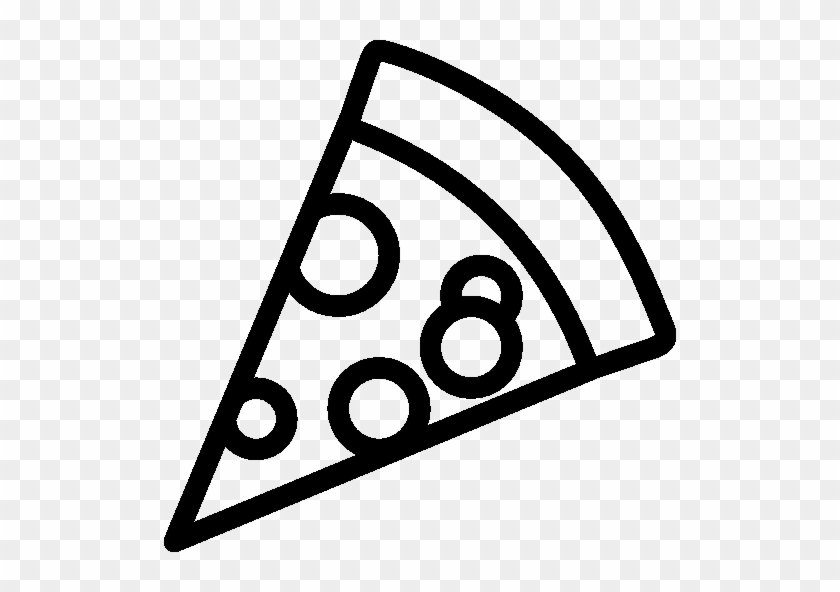 Pixel - Black And White Pizza Slice #757935