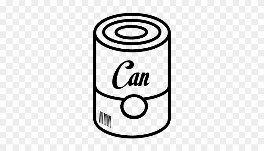 Can Of Food With Barcode Vector - Boite De Conserve Dessin #757947