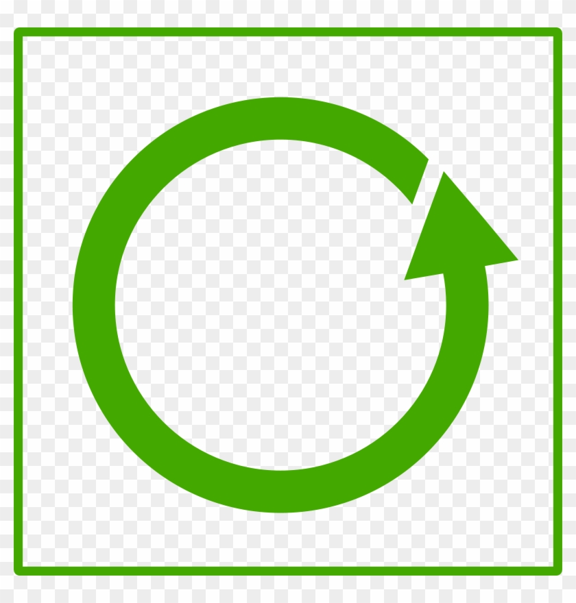Reduce Reuse Recycle Symbol 14, - Green Circle With Arrow #758100