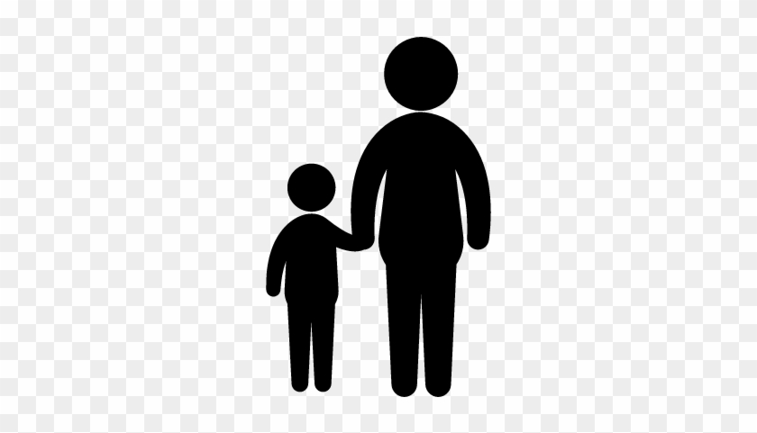 Mother And Son Silhouettes Vector - Father And Son Silhouette Png #758176