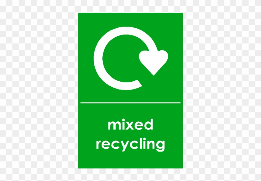 Mixed Recycling Waste Sticker Safety Label Safety Signs - General Waste And Recycle #758193