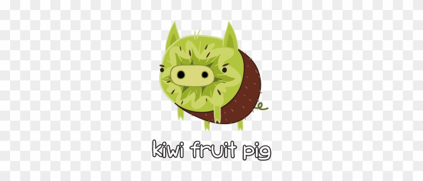 Kiwi Fruit Pig - Illustration #758252