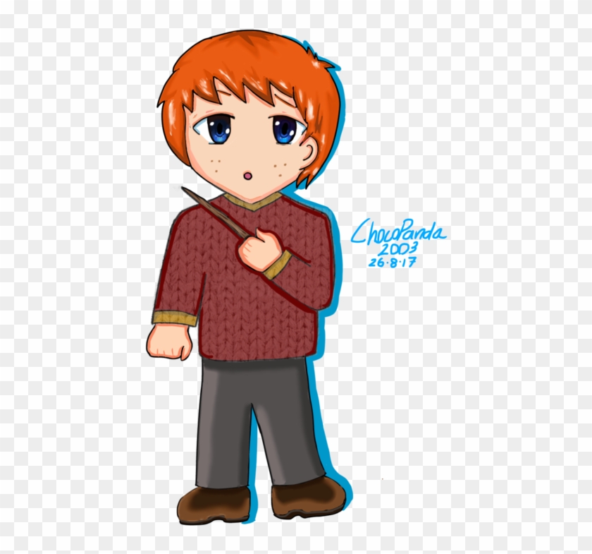 Ron Weasley Chibi By Chocopanda2003 - Ron Weasley Cartoon Drawing #758269