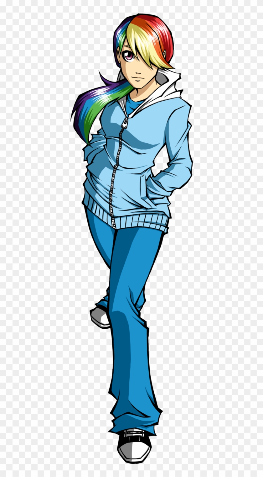 Kyoot - Rainbow Dash Hombre Anime Human #758286