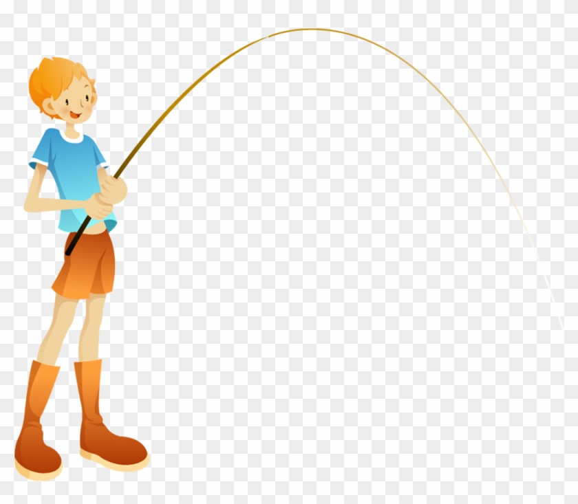 Clip Art - Fishing Boy - Clip Art - Fishing Boy #758301