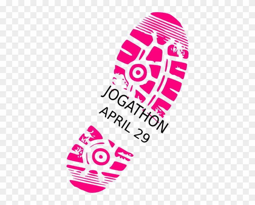 T Shirt For Jog A Thon - Shoe Print Clip Art #758312