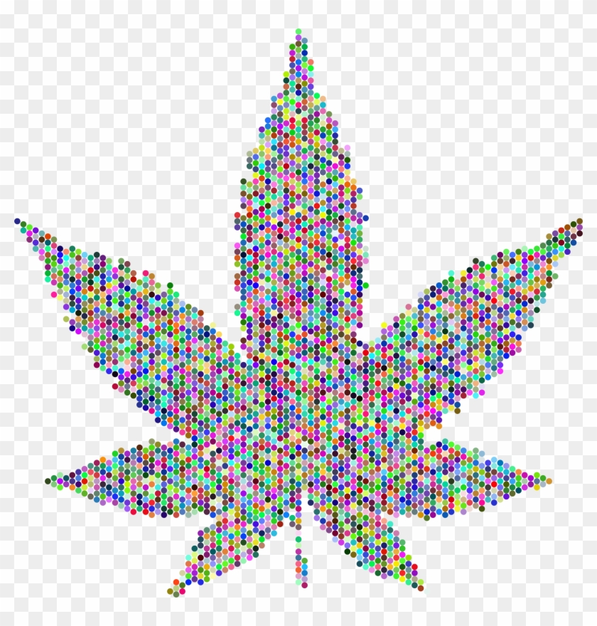 Big Image - Silhouette Free Marijuana Leaf Vector #758379