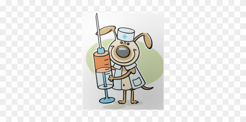 Veterinarian Character With Syringe Poster • Pixers® - Vacunas Para Perros  Animadas - Free Transparent PNG Clipart Images Download