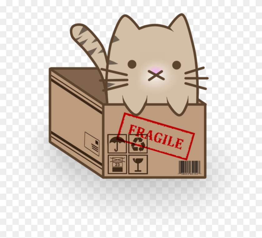 Catgirl Drawing Anime Kitten - Cat In Box Anime #758678