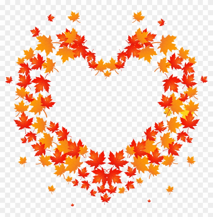 Autumn Leaves Heart Transparent Png Clip Art Image - Autumn Leaves Heart Transparent Png Clip Art Image #759229