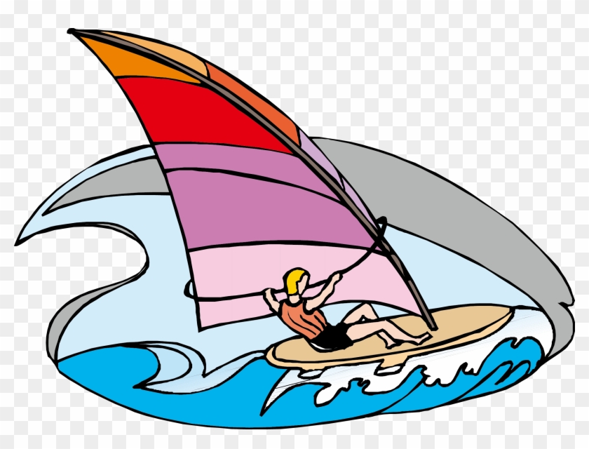 Windsurfing Sport Clip Art - Windsurfing Sport Clip Art #759367