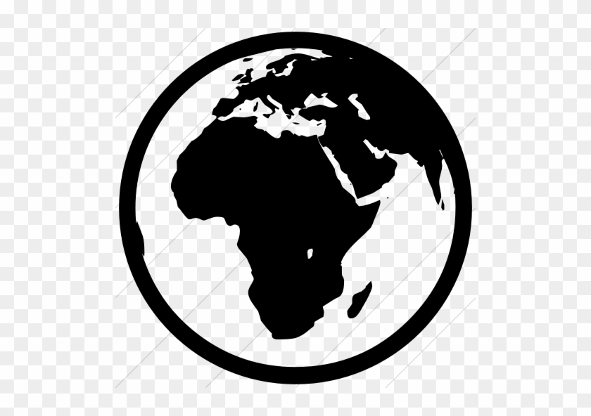 Classica Earth Europe Africa Icon » Style Simple Black - Black And White Earth Africa #759324