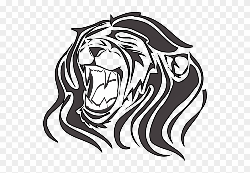 Custom Black And White Roaring Lion Tattoo Design Sticker By Mehar Badshah   Artistshot