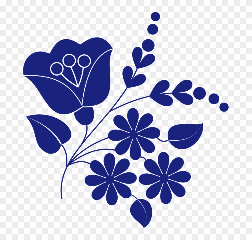 Blue Flower Cliparts 26, - Ornament #759404