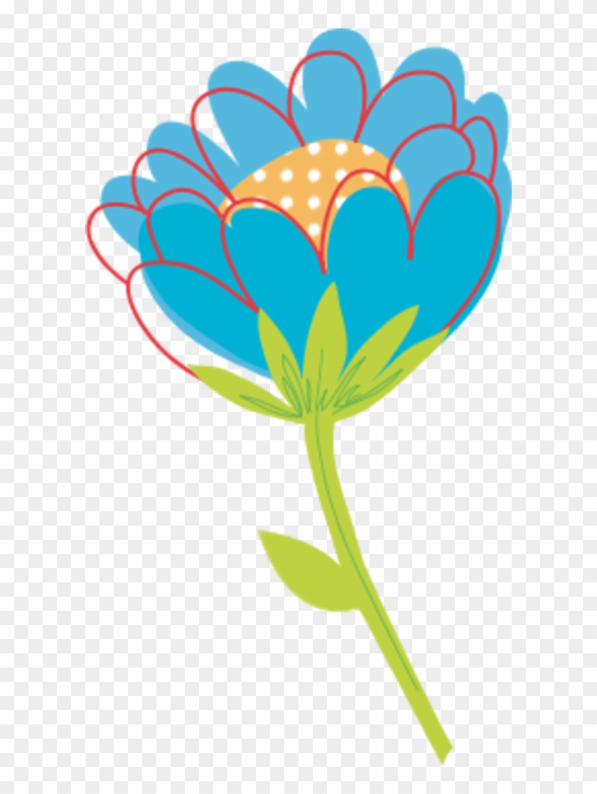 Blue Flower Clipart - Flower Vector Png Png #759417