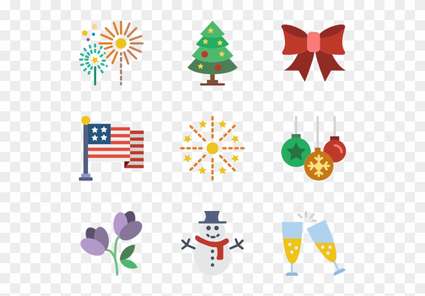 Holiday Elements - Holiday Icons For Calendar #759480