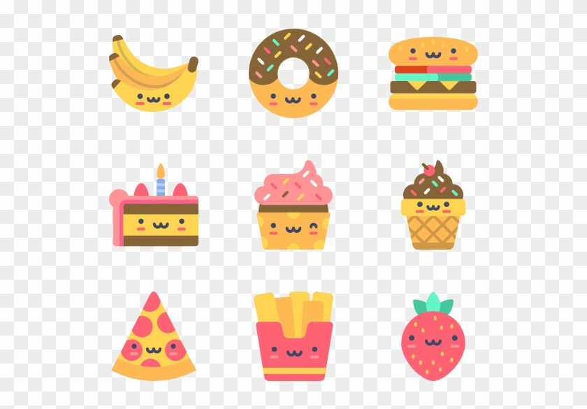 Cute Food 50 Icons - Cute Icon Transparent Background - Free Transparent  PNG Clipart Images Download