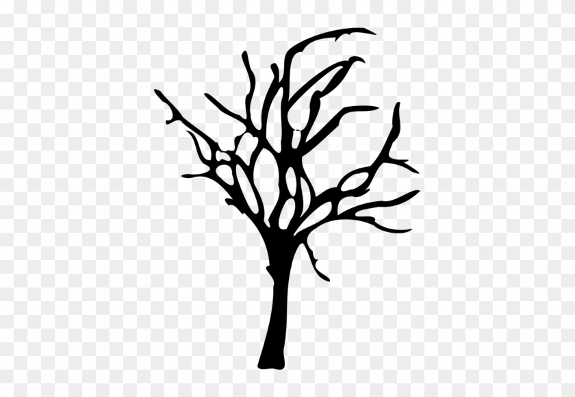 7533 Oak Tree Silhouette Clip Art Public Domain Vectors - Dead Tree Vector #759577