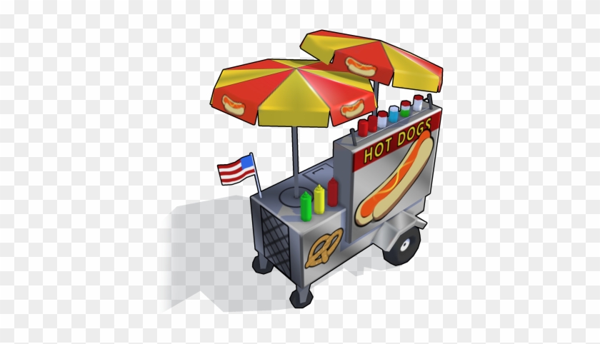 Hot Dog Stand - Cartoon Hot Dog Cart #759621