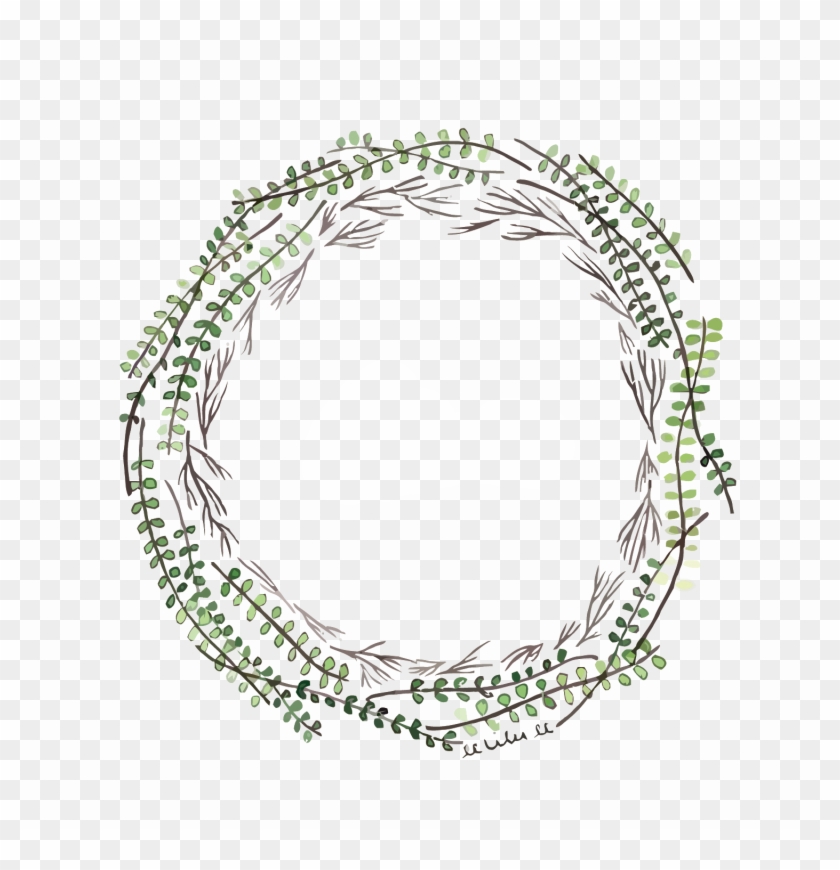 Vector Tree Leaves Border - Leaves Border Circle Png #759847