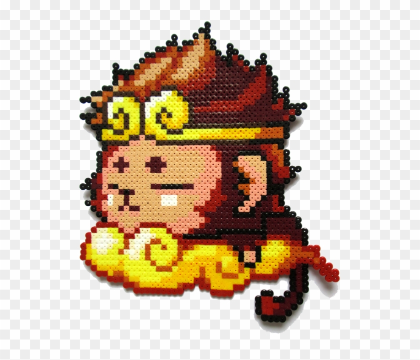 Made With Hama Perler Beads Feel Free To Look At My - Sun Wukong Pixel Art #760085