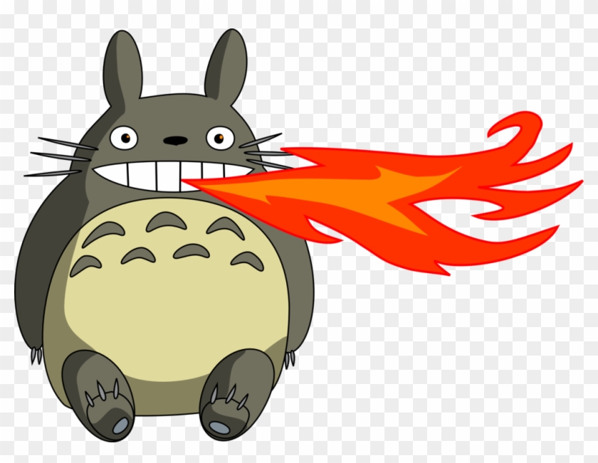 Fire Breathing Totoro By Thinkaliker - My Neighbor Totoro Dvd #760148