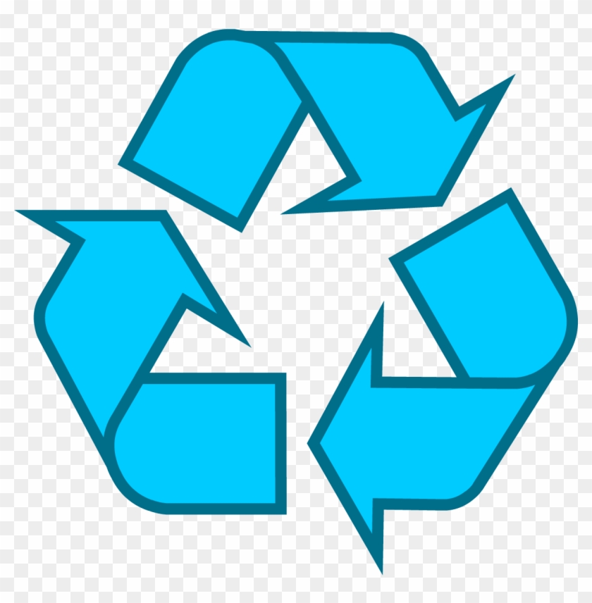 Light Blue Universal Recycling Symbol / Logo / Sign - Palace Bag For Life #760223