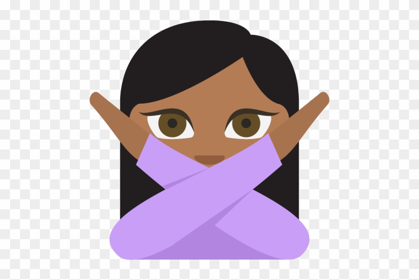 Face With No Good Gesture Medium Dark Skin Tone Emoji - Don T Know Emoji #760471