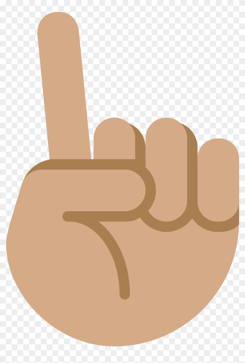 Pointing Up Hand - Emoji Peace Sign Vector #760584