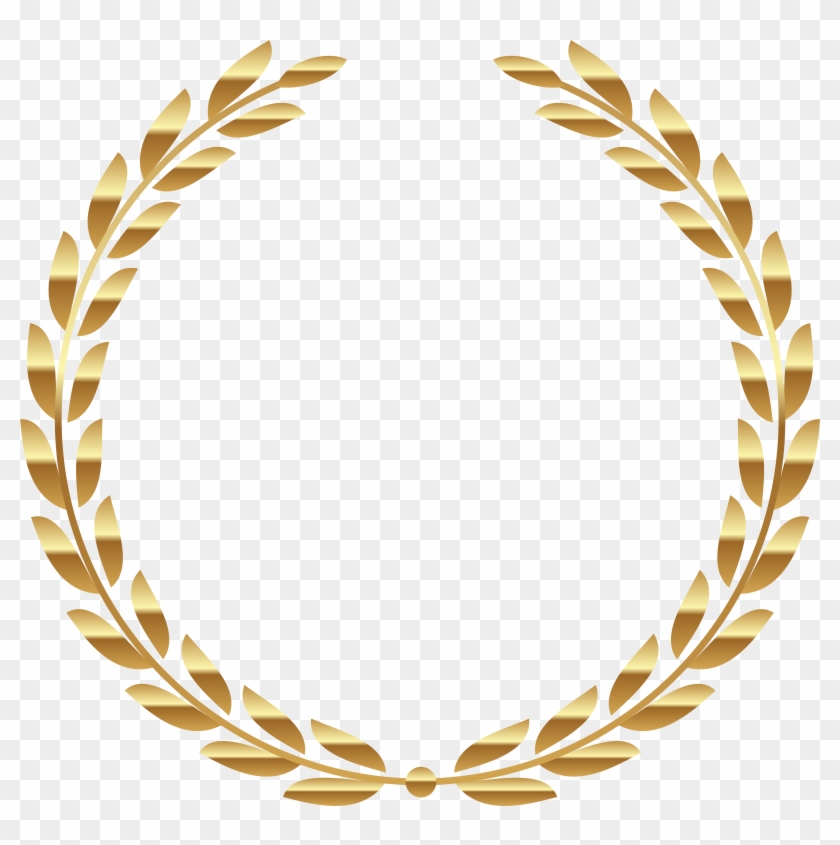 Transparent Gold Wreath Png Clipart - Gold Wreath Transparent Background #760598