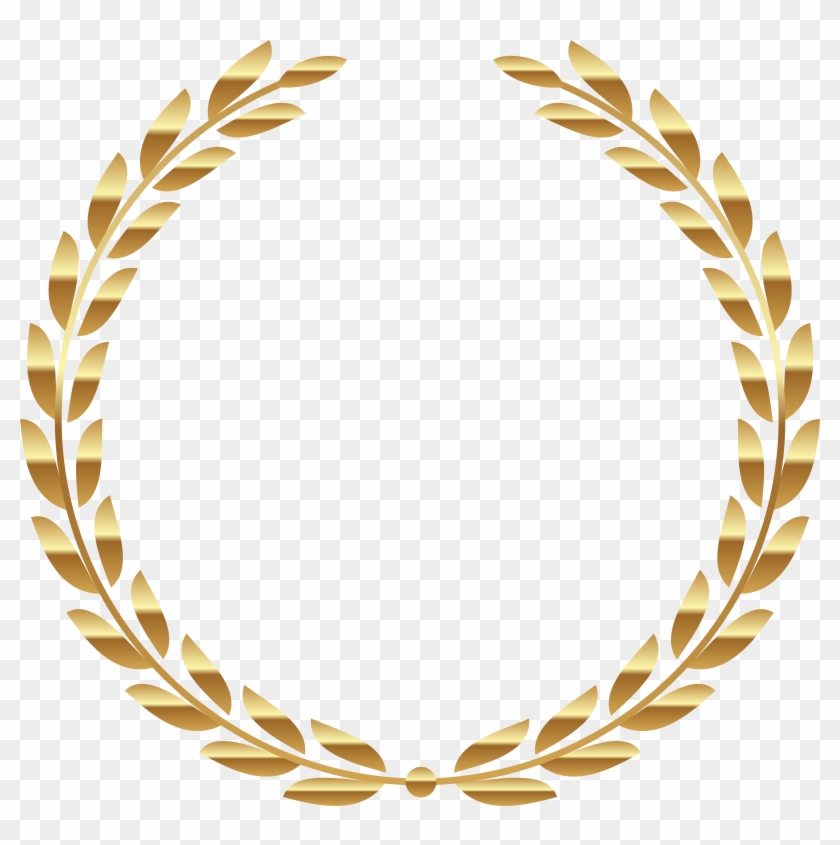 Transparent Gold Wreath Png Clipart - Gold Wreath Transparent Background #760598