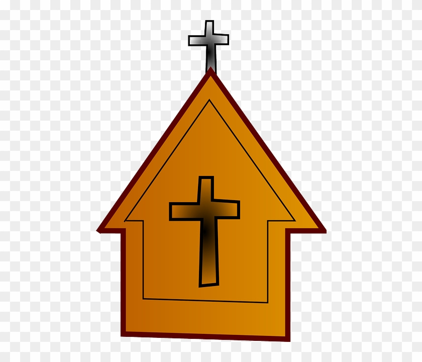 Building, Church, Cross, Cartoon, Free, Christian - Church Clip Art #760878