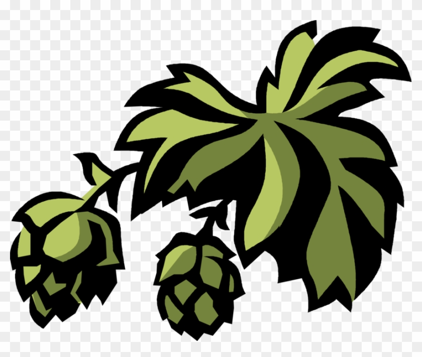 Vector Illustration Of Hops Flowers Used As Flavoring - Hops And Vines Icons #760943